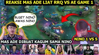 REAKSI MAS ADE SETIAWAN LIAT RRQ VS AE GAME 1 REACTION STREAMER RRQ HOSHI vs ALTER EGO MPLIDS14 [upl. by Cosenza]