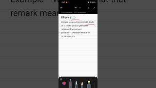 ELLIPSIS  1 MINUTE LEARNING ellipsis [upl. by Ahsonek]