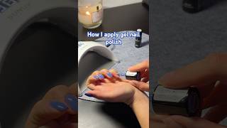 How I apply gel nail polish gellack gelnails manicure manicurenails gelpolish gelnailsathome [upl. by Lilli]