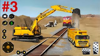 JCB Excavator Simulator 3D  road building construction  Android gameplay 3 [upl. by Latsirhc]