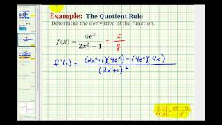 Ex 3 Determine a Derivative Using the Quotient Rule [upl. by Lenette]