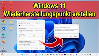 Windows 11 Wiederherstellungspunkt erstellen amp anzeigen  Anleitung [upl. by Zola]