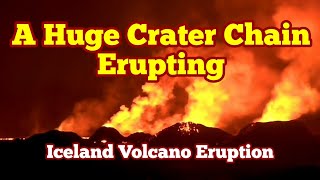 A Huge Crater Chain Erupting Iceland KayOne Volcano Relaxing Inspired Music [upl. by Miru]