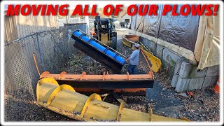 Moving A TON Of Our Snowplows Snowplow Trucks And Other Equipment [upl. by Namrac]