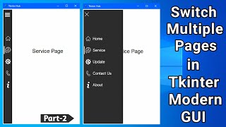 Python Modern GUI  Tkinter Multiple Pages  Switch Tkinter Multiple Frame  Part 2 [upl. by Swen]