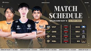 Wildcard AIC 2023 Day 3  Garena AOV Indonesia [upl. by Nima762]