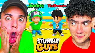 ENTRENANDO a THEDONATO en STUMBLE GUYS 😱 [upl. by Leshia]