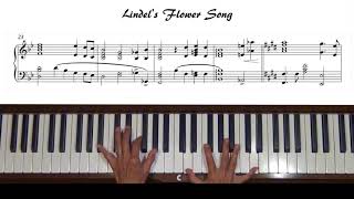 Lindels Flower Song Mahoutsukai no yome OST EP 11amp12 Piano Tutorial [upl. by Ellenahc]