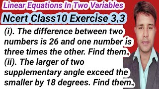 04 Class10 Ncert Ex33 Q3 i ii Linear Eqns In 2 Variables  Class10 Maths Ncert Ch3 Ex33 [upl. by Notyep257]