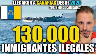 MÁS DE 130000 INMIGRANTES ILEGALES Y 2800 PATERAS LLEGARON A CANARIAS DESDE 2020 [upl. by Oneal]