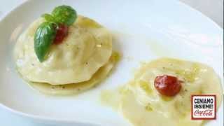 Ravioloni alle seppie e bufala [upl. by Yrtneg]