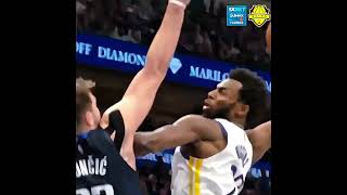 WIGGINS JUST POSTERIZED LUKA The slam heard round the league 😤 nba lukadoncic andrewwiggins [upl. by Lihp]