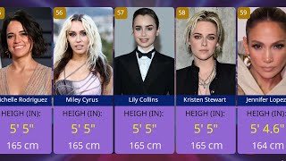 Comparison Of Heights Of 100 Famous Actresses  Tallest And Shortest Actresses [upl. by Kcarb822]