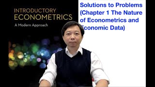 Solutions to Problems Chapter 1 Nature of Econometrics  Introductory Econometrics 2 [upl. by Iaoh]