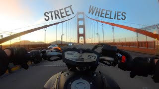 Street Wheelies🔥with my Modded FZ07 [upl. by Oliy546]