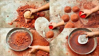 Make soft reddirt at homeRed Dirt Tutorial amp Shapes MakingPrepare Red Dirt From Bricks asmr [upl. by Chita]