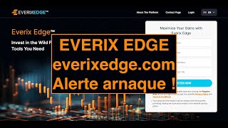 Everixedge com Everix Edge arnaque massive dans le trading crypto [upl. by Naida]