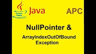 NullPointer amp ArrayIndexOutOfBoundsException in HINDI [upl. by Haskel694]