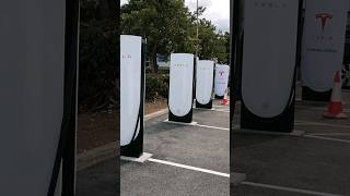 Worlds first Tesla V4 Superchargers with contactless payment open to all CCS2 charging cars [upl. by Elleimac]