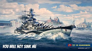 You Will Not Sink Me  Brandenburg Game Play World Of Warships Legends [upl. by Airdnola118]