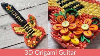 3D Origami Guitar Guitar Fridge Magnet [upl. by Ytiak]