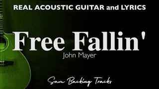 Free Falling  John Mayer Acoustic Karaoke [upl. by Eiwoh]