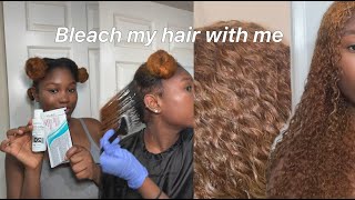 Bleach my hair with me to dye it pink  my bleaching tips for less breakage [upl. by Aretak574]