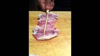 Yakitori skewer wing  secret to grill a chicken wing evenly [upl. by Ellenrad]