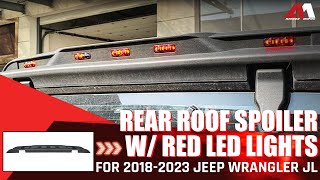 Install American Modified Rear Roof Spoiler wRed LED Lights for 1823 JL [upl. by Dag]