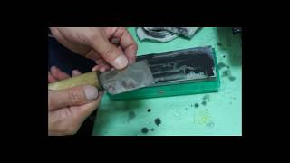 How to sharpen Japanese Leather Skiving Knife  LEATHERCRAFT [upl. by Elwina]