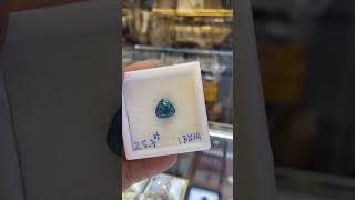 ត្បូងរតនគិរី 257 CT size 13mm x 14mm  Natural Blue Zircon  Natural Gemstone [upl. by Ahsienor]