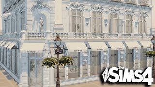 Parisian RETAIL store  Nail and Hair Salon  THE SIMS 4 Speed Build [upl. by Jat]