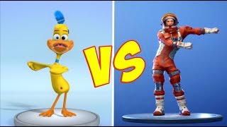 FORTNITE DANCE CHALLENGE with PAPEROTTI  The Funny Duck [upl. by Gnaig834]