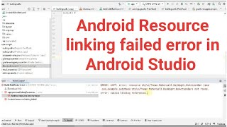 Android resource linking failed error in android studio [upl. by Chrisman29]