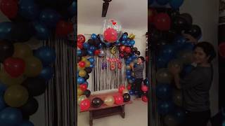 Balloon arch l balloon decoration l spiderman themesurprise balloonspidermanshortssharelike🔔👍💡 [upl. by Poler]