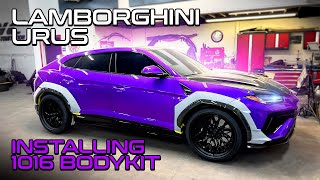 2023 LAMBORGHINI URUS PERFORMANTE INSTALLING 1016 INDUSTRIES WIDEBODY KIT [upl. by Enrol]