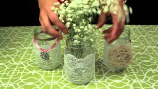 How to Decorate Mason Jars for a Wedding [upl. by Ahcrop]