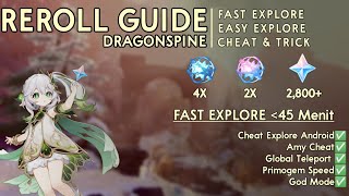 REROLL GUIDE Genshin Impact Cheat amp Hack Bagian Dragonspine Android [upl. by Matejka]