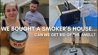 We Bought a Smokers House Getting rid of the smell using an Ozone Generator and Killz Primer [upl. by Horan]