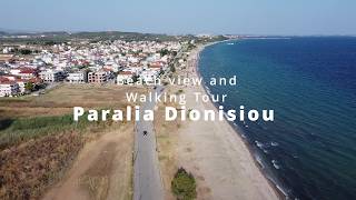 Paralia Dionisiou Beach view and Walking Tour Halkidiki Greece [upl. by Lrae]