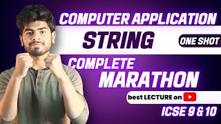 String One Shot  Computer Application  ICSE 9 amp 10 [upl. by Larner588]