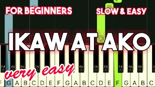 MOIRA DELA TORRE amp JASON HERNANDEZ  IKAW AT AKO  SLOW amp EASY PIANO TUTORIAL [upl. by Ellives]