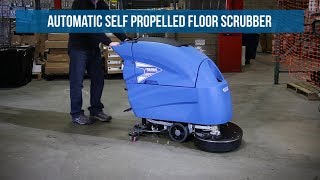 Global™ Auto Floor Scrubber 26quot Cleaning Path [upl. by Lib]