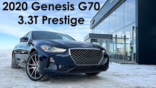 2020 Genesis G70 33T Prestige Walkaround Interior and Exterior Details [upl. by Jonette]