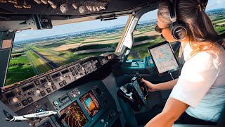 BOEING 737 WINDY TAKEOFF AMSTERDAM Airport RWY18L  Cockpit Views  Life Of An Airline Pilot [upl. by Ennair]