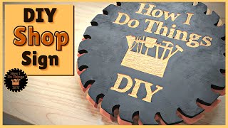 DIY Shop Sign  Using Basic Tools [upl. by Bonneau]