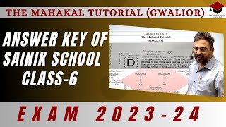 Sainik School Class 6 Answer key 202324 AISSEE28 Jan 2024 Paper Answer key [upl. by Stockwell]