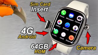 4G Android SmartWatch With Camera amp SimCard Insert⚡️S9 4G 4GB RAM  64GB ROM S9 Ultra 2 4G System [upl. by Inafit]