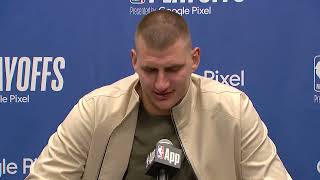 Nikola Jokic talks Game 4 Win vs Timberwolves FULL Postgame Interview 🎤 [upl. by Attevad]