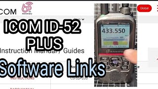 New  ICOM ID52 Pus Software Links [upl. by Gernhard]